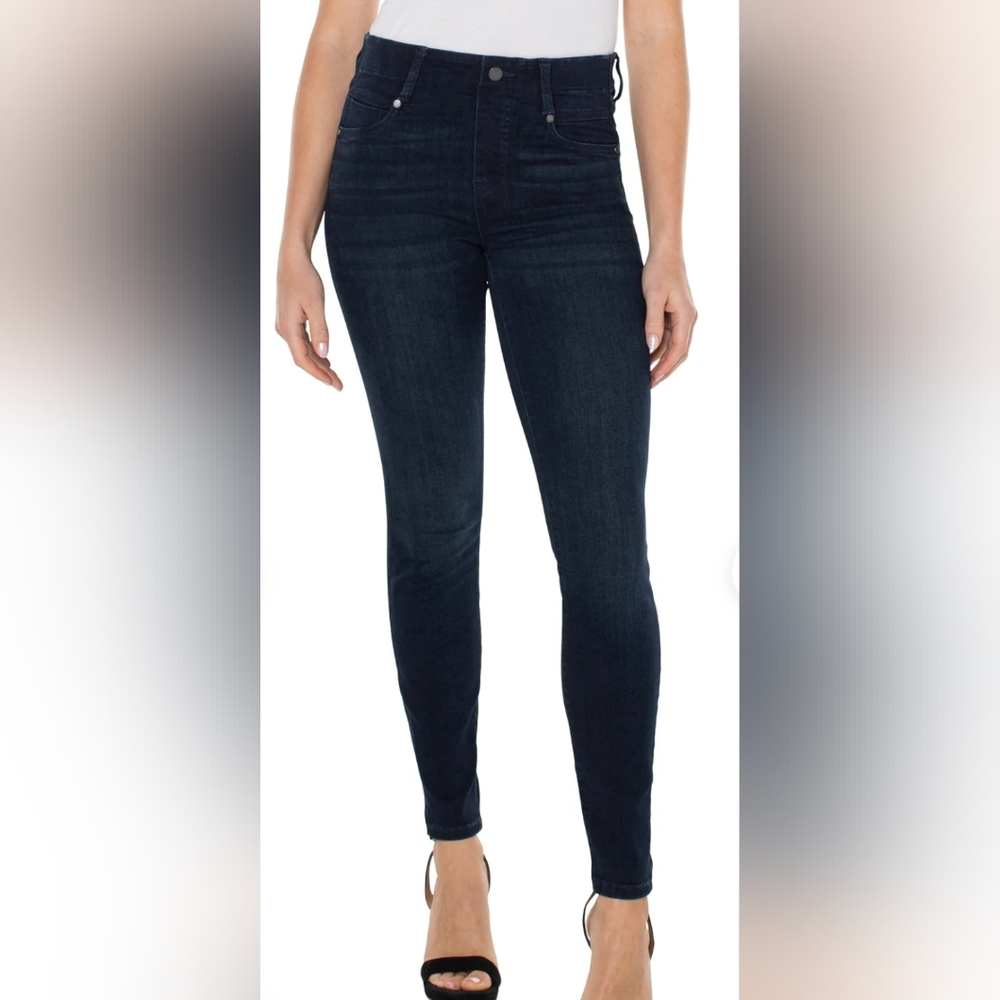 Liverpool Women's Ankle Skinny Jeans Doheny Dark Wash Size 6/28